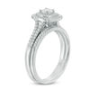 Thumbnail Image 2 of 1/2 CT. T.W. Certified Canadian Diamond Double Cushion Frame Bridal Set in 14K White Gold (I/I2)