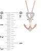 Thumbnail Image 2 of 1/10 CT. T.W. Diamond Heart-Top Anchor Pendant in 10K Rose Gold