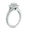 Thumbnail Image 2 of Vera Wang Love Collection 5/8 CT. T.W. Princess-Cut Diamond Double Frame Engagement Ring in 14K White Gold