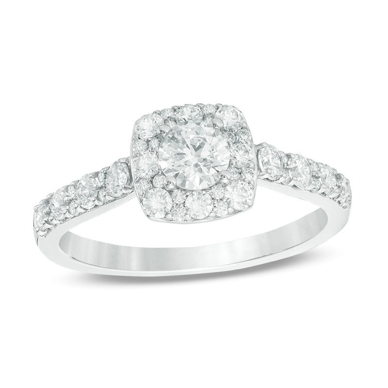 ZALES 1-1/5 CT. T.W. Quad Princess-Cut Diamond 14K WHITE GOLD Engagement  Ring!!! | eBay