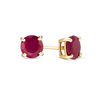 Thumbnail Image 1 of 6.0mm Ruby Solitaire Stud Earrings in 10K Gold