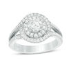 Thumbnail Image 1 of Vera Wang Love Collection 1 CT. T.W. Diamond Swirl Frame Split Shank Engagement Ring in 14K White Gold