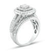 Thumbnail Image 2 of 2 CT. T.W. Diamond Double Frame Multi-Row Vintage-Style Engagement Ring in 14K White Gold