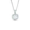 Thumbnail Image 1 of 1/3 CT. Certified Canadian Diamond Solitaire Tension Pendant in 14K White Gold (I/I2) - 17&quot;