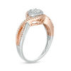 Thumbnail Image 2 of 1/3 CT. T.W. Composite Diamond Double Frame Bypass Ring in 10K Two-Tone Gold