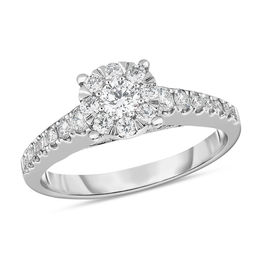 5/8 CT. T.W. Diamond Frame Engagement Ring in 10K White Gold