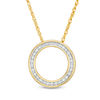 Thumbnail Image 1 of 1/20 CT. T.W. Diamond Circle Outline Pendant in 10K Gold