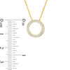 Thumbnail Image 2 of 1/20 CT. T.W. Diamond Circle Outline Pendant in 10K Gold