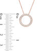 Thumbnail Image 2 of 1/20 CT. T.W. Diamond Circle Outline Pendant in 10K Rose Gold