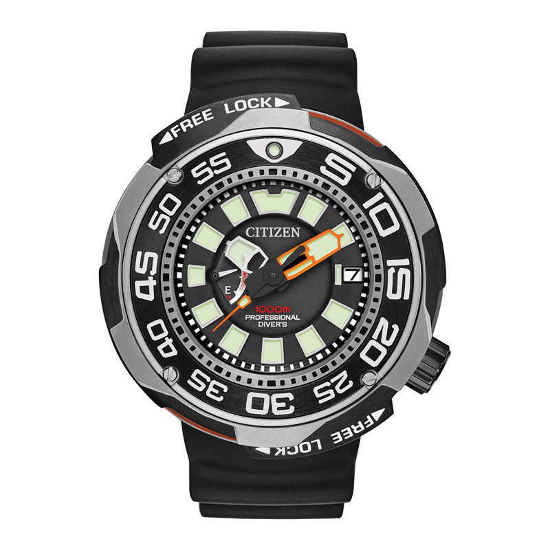 Main Image 1 of Men's Citizen Eco-Drive® Promaster Diver Super Titanium™ Strap Watch with Black Dial (Model: BN7020-17E)