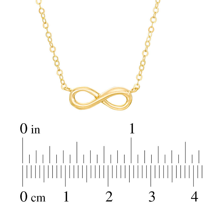 Main Image 2 of Infinity Necklace in 10K Gold - 17&quot;