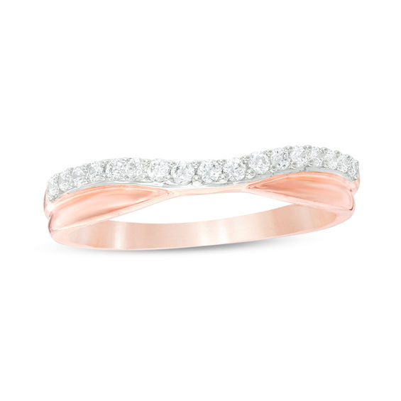 Gold contour deals wedding band