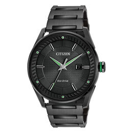 Men's Drive from Citizen Eco-Drive® CTO Black IP Watch with Black Dial (Model: BM6985-55E)
