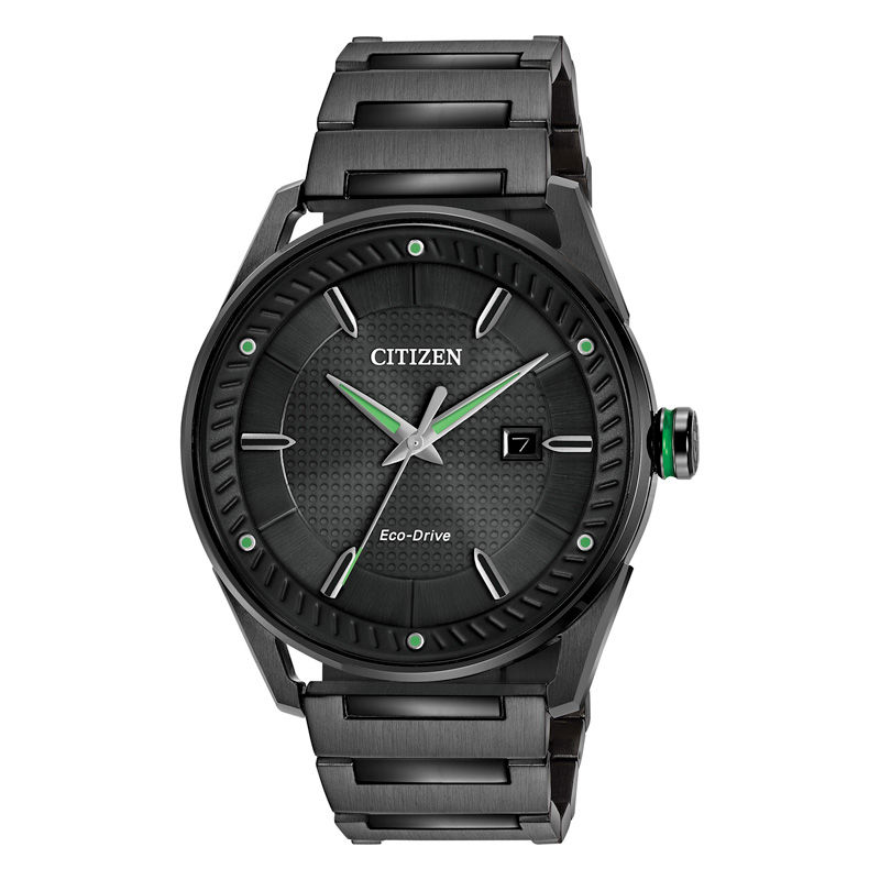 Main Image 1 of Men's Drive from Citizen Eco-Drive® CTO Black IP Watch with Black Dial (Model: BM6985-55E)