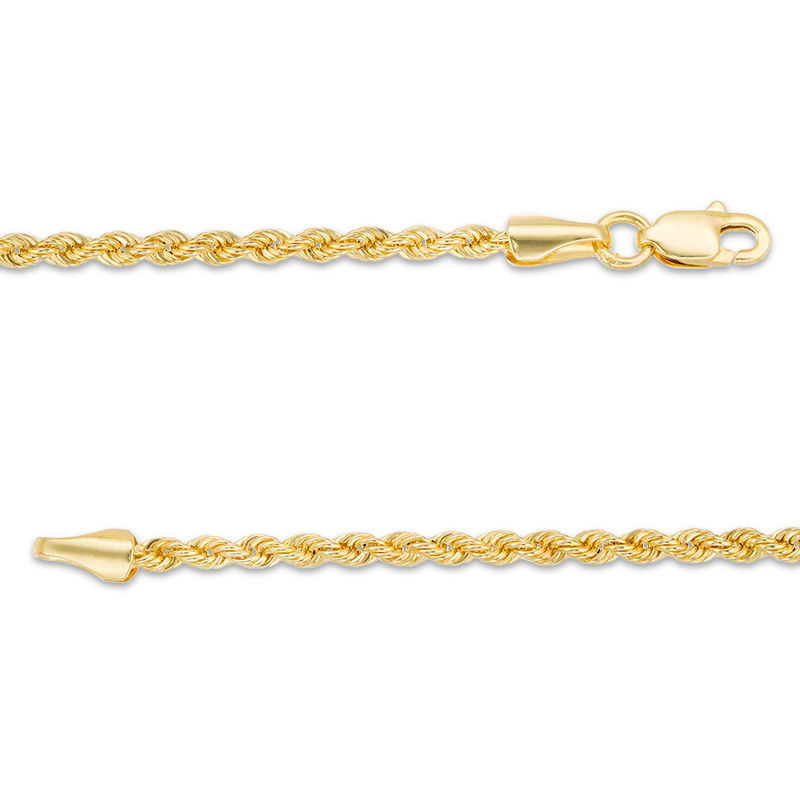 Main Image 2 of Graduated Rope Chain Necklace in 10K Gold