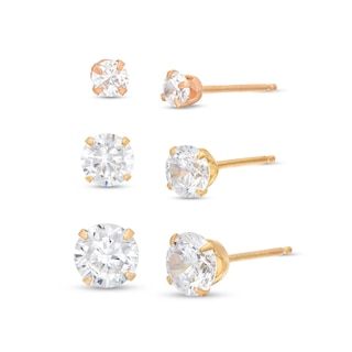 14K Yellow Gold 3/4 Ct.Tw. Diamond Flower Studs Earrings – Blanca's Jewelry