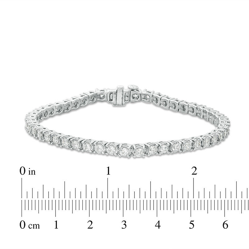 Narrow 10 Diamond Bangle Bracelet 14k white gold