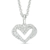 Thumbnail Image 1 of The Kindred Heart from Vera Wang Love Collection 1/10 CT. T.W. Diamond Mini Pendant in Sterling Silver - 19&quot;