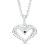 Thumbnail Image 2 of The Kindred Heart from Vera Wang Love Collection 1/10 CT. T.W. Diamond Mini Pendant in Sterling Silver - 19&quot;