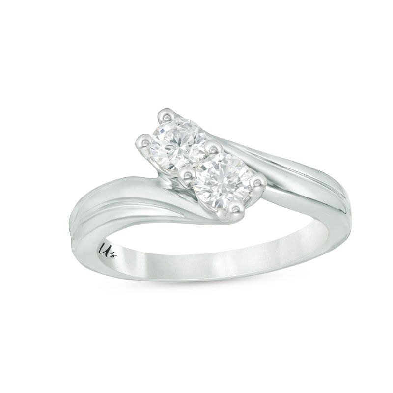 diamond bypass rings white gold