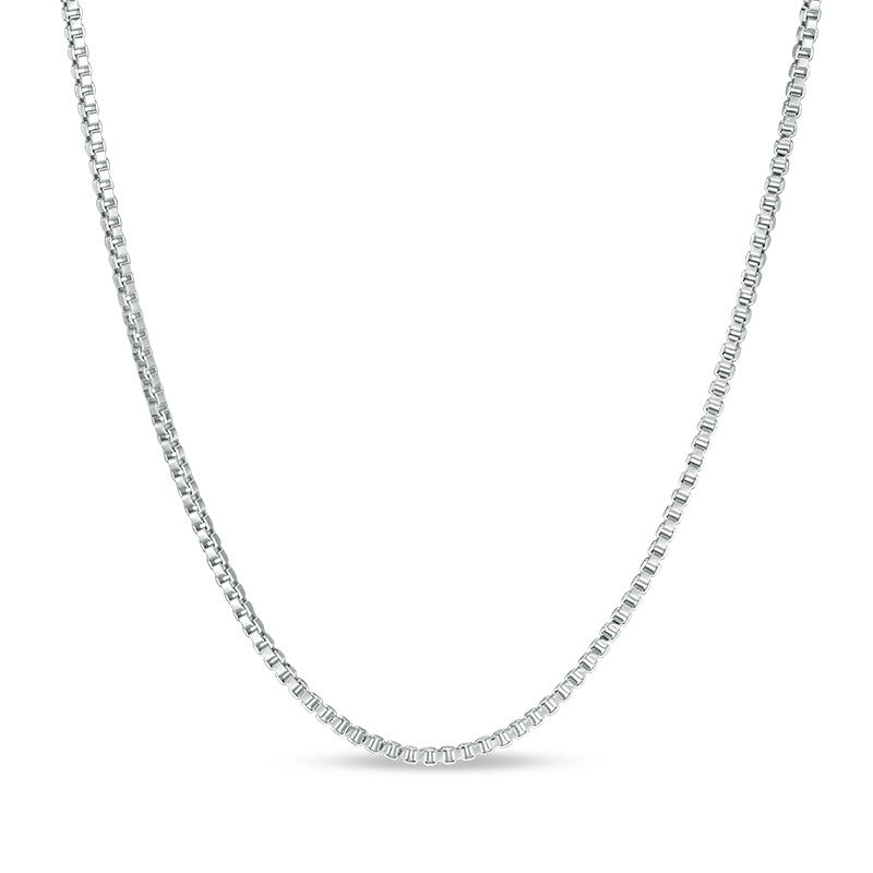 Main Image 1 of 014 Gauge Box Chain Necklace in Sterling Silver - 20&quot;