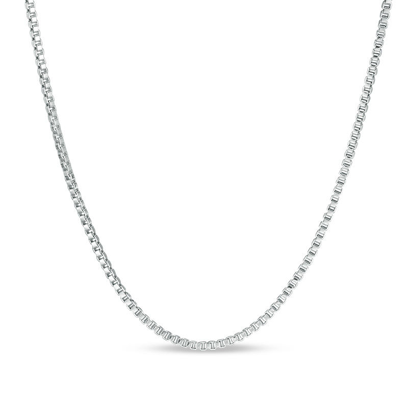 Main Image 1 of 014 Gauge Box Chain Necklace in Sterling Silver - 22&quot;