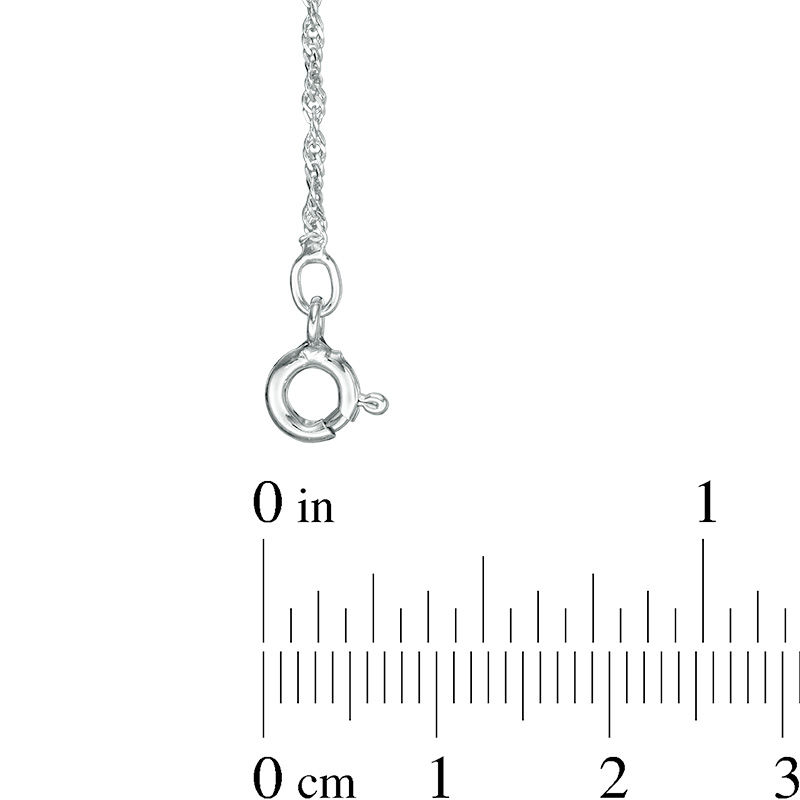 Main Image 2 of 025 Gauge Singapore Chain Necklace in Sterling Silver - 18&quot;