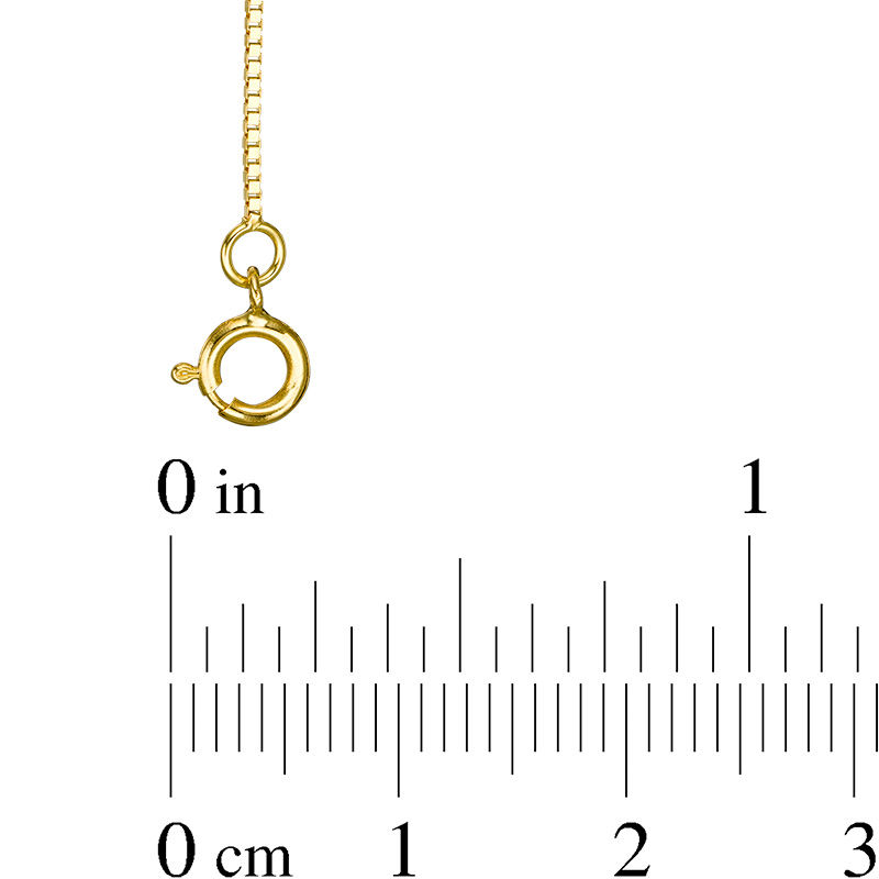 050 Gauge Box Chain Necklace in 14K Gold - 22"
