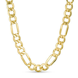 5.0mm Figaro Chain Necklace in 14K Gold - 24&quot;