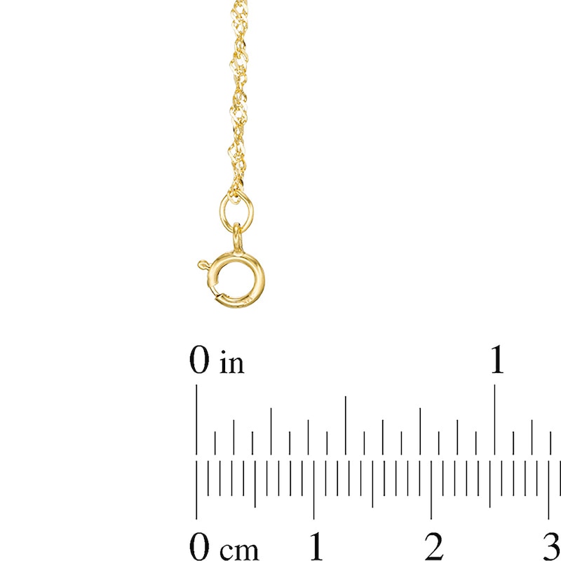 Main Image 3 of 025 Gauge Diamond-Cut Singapore Chain Necklace in 14K Gold - 18&quot;