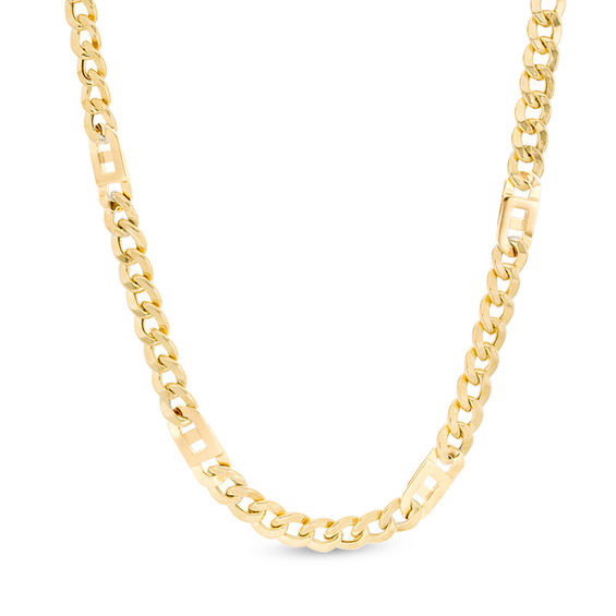 Made in Italy Men's Segmented Curb Chain Necklace in 14K Gold - 22 ...