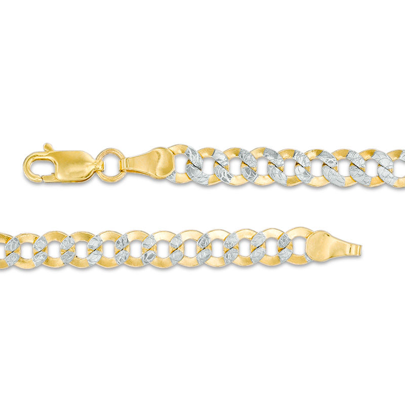 Men's Diamond-Cut Curb Chain Bracelet