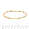 Thumbnail Image 3 of Made in Italy Men's 6.8mm Cuban Link Chain Bracelet in 14K Gold - 8.5"