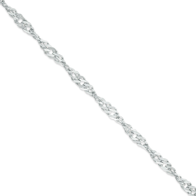 2.0mm Diamond-Cut Rope Chain Anklet in Hollow 10K Gold - 10