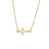 Thumbnail Image 1 of Sideways Cross Necklace in 10K Gold