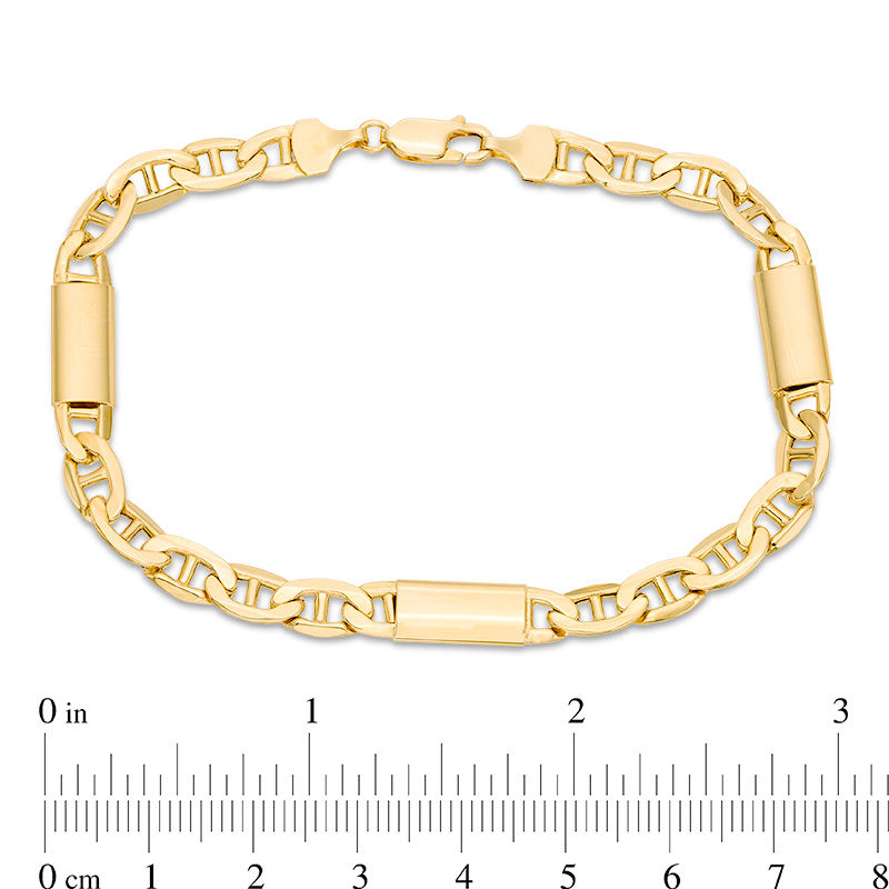 Men's 5.65mm Mariner Chain Bracelet in 10K Gold - 8.5"