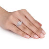 Thumbnail Image 4 of 1/5 CT. T.W. Composite Diamond Frame Promise Ring in Sterling Silver