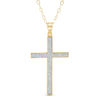 Thumbnail Image 1 of Glitter Cross Pendant in 10K Gold