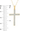 Thumbnail Image 2 of Glitter Cross Pendant in 10K Gold