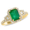 Thumbnail Image 0 of EFFY™ Collection Emerald-Cut Emerald and 1/3 CT. T.W. Diamond Ring in 14K Gold