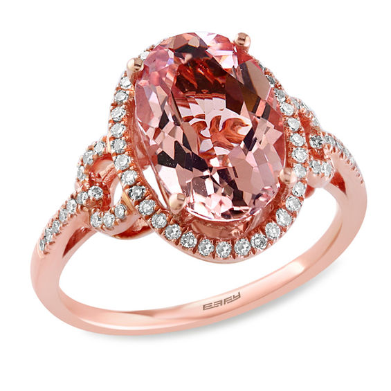 1.57 ctw Trillion Pink Sapphire and Diamond Ring in 14k rose gold