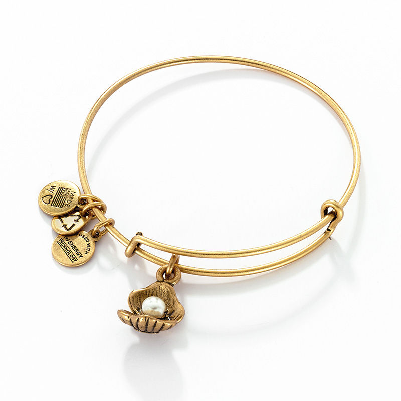 Alex and ani gold discount oyster and pearl bangle