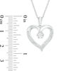 Thumbnail Image 2 of Diamond Accent Beaded Heart Pendant in Sterling Silver