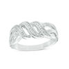 Thumbnail Image 1 of Diamond Accent Twist Flame Ring in Sterling Silver