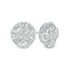 Thumbnail Image 1 of Diamond Accent Mini Heart Frame Stud Earrings in Sterling Silver