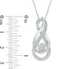 Thumbnail Image 2 of Diamond Accent Intertwining Infinity Pendant in Sterling Silver