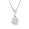 Thumbnail Image 1 of 1/4 CT. T.W. Diamond Frame Pendant in 10K White Gold