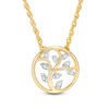 Thumbnail Image 1 of Diamond Accent Tree of Life Necklace in 10K Gold - 17.75&quot;