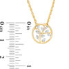 Thumbnail Image 2 of Diamond Accent Tree of Life Necklace in 10K Gold - 17.75&quot;