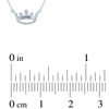 Thumbnail Image 2 of Diamond Accent Crown Necklace in Sterling Silver (1 Name)